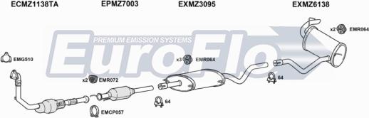 EuroFlo MZVIT30D 6001A - Система випуску ОГ autocars.com.ua