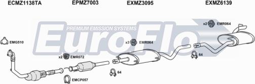 EuroFlo MZVIT30D 6001C - Система випуску ОГ autocars.com.ua