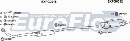 EuroFlo PG20516 1008 - Система випуску ОГ autocars.com.ua