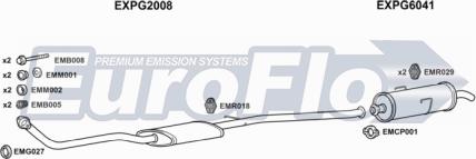 EuroFlo PG20519 1001C - Система випуску ОГ autocars.com.ua