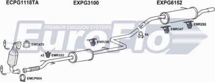 EuroFlo PG20716 5004C - Система випуску ОГ autocars.com.ua