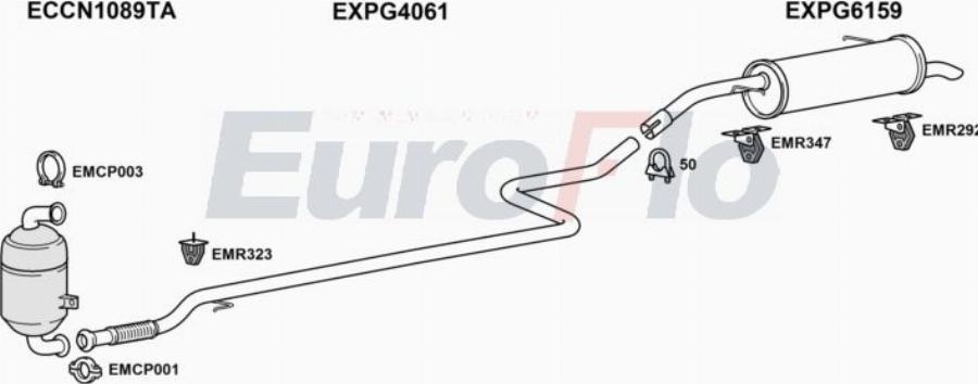 EuroFlo PG20716D 1001A00 - Система випуску ОГ autocars.com.ua