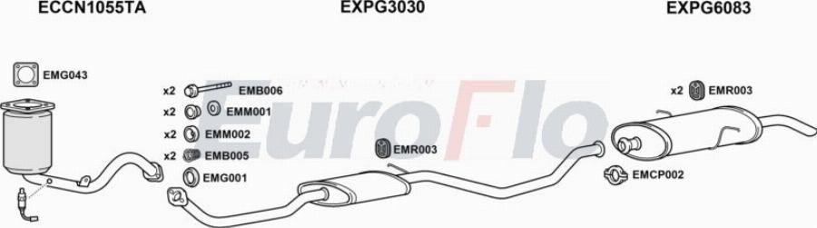 EuroFlo PG30614 0200LHD - Система випуску ОГ autocars.com.ua