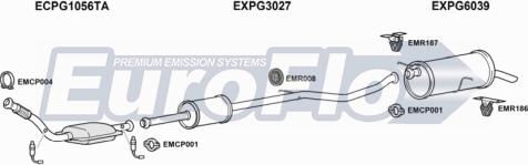 EuroFlo PG30720 3001 - Система випуску ОГ autocars.com.ua