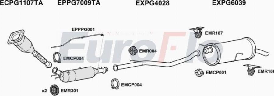 EuroFlo PG30720D 3011A00 - Система випуску ОГ autocars.com.ua