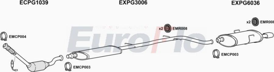 EuroFlo PG40620 4004A00 - Система випуску ОГ autocars.com.ua