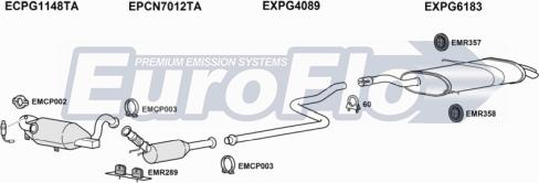 EuroFlo PG500820D 6004C - Система випуску ОГ autocars.com.ua