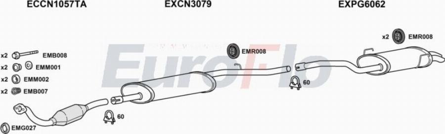 EuroFlo PG80720D 6001A00 - Система випуску ОГ autocars.com.ua