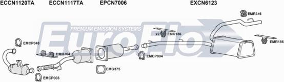 EuroFlo PG80720D 6008 - Система випуску ОГ autocars.com.ua