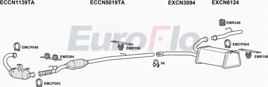 EuroFlo PGEXP20D 6015A00 - Система випуску ОГ autocars.com.ua