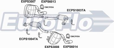 EuroFlo PS91134 4004B - Система випуску ОГ autocars.com.ua