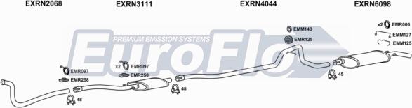 EuroFlo RN1814 3001A - Система випуску ОГ autocars.com.ua