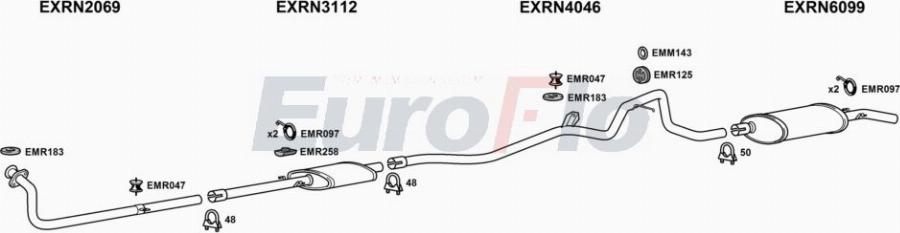 EuroFlo RN1816 3001A00 - Система випуску ОГ autocars.com.ua