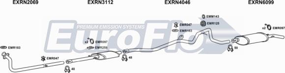 EuroFlo RN1816 3001A - Система випуску ОГ autocars.com.ua
