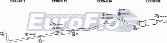 EuroFlo RN1816 3001B - Система випуску ОГ autocars.com.ua
