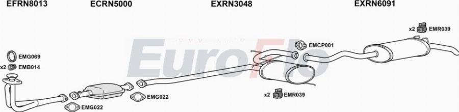 EuroFlo RN1918 2001A00 - Система випуску ОГ autocars.com.ua