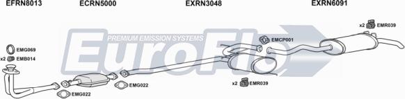 EuroFlo RN1918 2001A - Система випуску ОГ autocars.com.ua