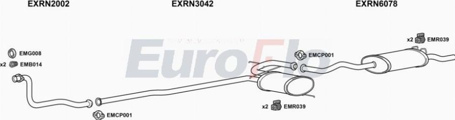 EuroFlo RN1919D 2001A00 - Система випуску ОГ autocars.com.ua