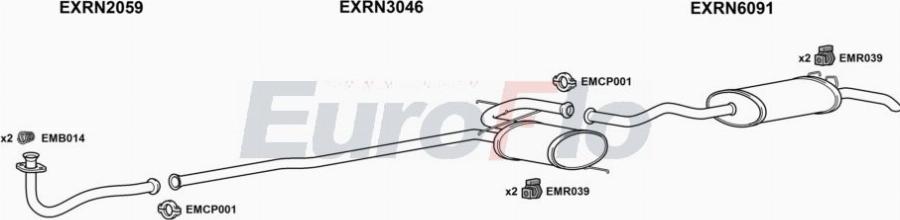 EuroFlo RN1919D 2004A00 - Система випуску ОГ autocars.com.ua