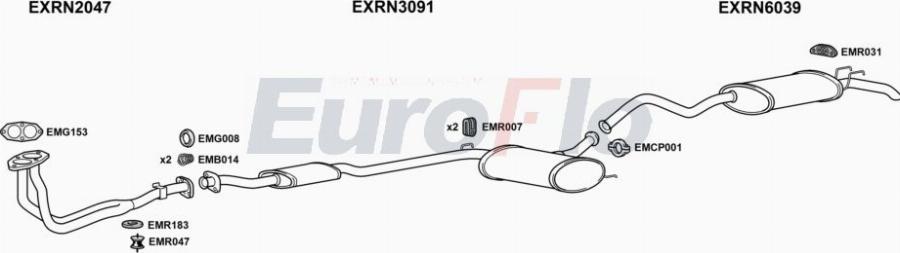 EuroFlo RN2120 1001A00 - Система випуску ОГ autocars.com.ua