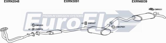 EuroFlo RN2120 1001B - Система випуску ОГ autocars.com.ua