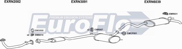 EuroFlo RN2120 1001C - Система випуску ОГ autocars.com.ua