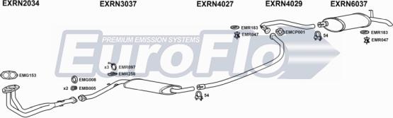 EuroFlo RN2520 1004A - Система випуску ОГ autocars.com.ua