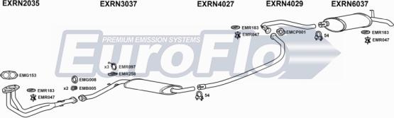 EuroFlo RN2520 1004B - Система випуску ОГ autocars.com.ua