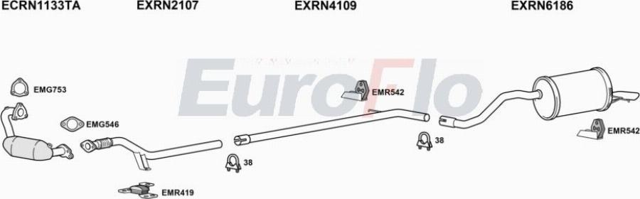 EuroFlo RNCAP09 1001A00 - Система випуску ОГ autocars.com.ua