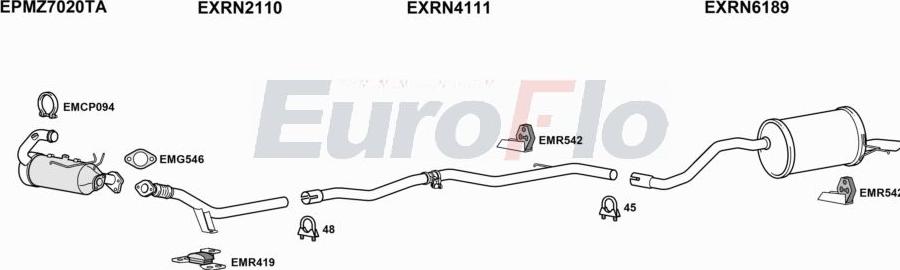 EuroFlo RNCAP15D 1005 - Система випуску ОГ autocars.com.ua