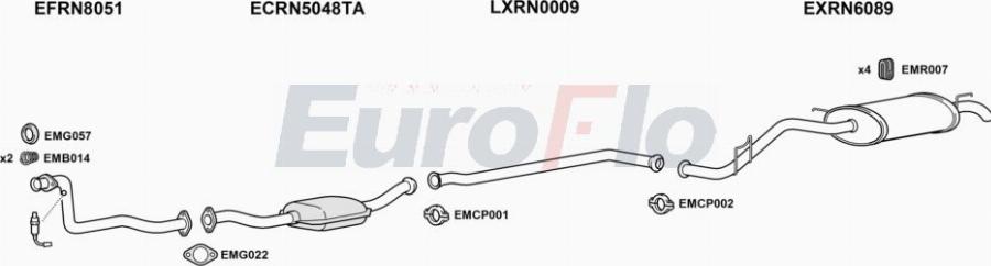 EuroFlo RNCLI12 0102LHD - Система випуску ОГ autocars.com.ua