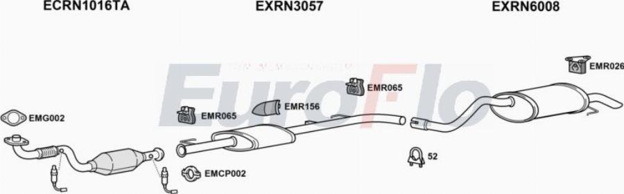 EuroFlo RNCLI12 1018A00 - Система випуску ОГ autocars.com.ua