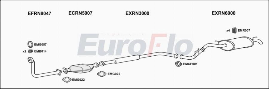 EuroFlo RNCLI12 7001A00 - Система випуску ОГ autocars.com.ua