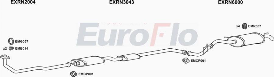 EuroFlo RNCLI14 1001A00 - Система випуску ОГ autocars.com.ua