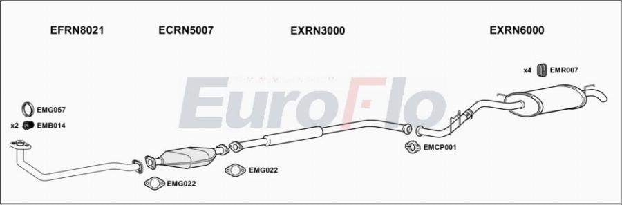 EuroFlo RNCLI14 1004A00 - Система випуску ОГ autocars.com.ua