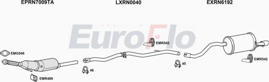 EuroFlo RNCLI15D 0304LHD - Система випуску ОГ autocars.com.ua