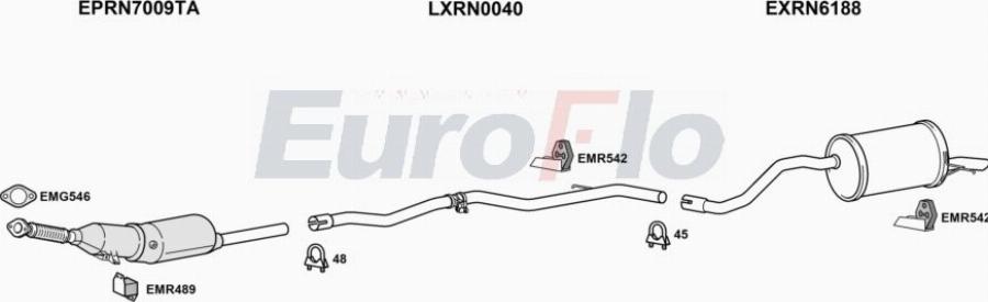 EuroFlo RNCLI15D 0302LHD - Система випуску ОГ autocars.com.ua