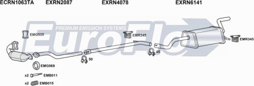 EuroFlo RNCLI15D 3001 - Система випуску ОГ autocars.com.ua