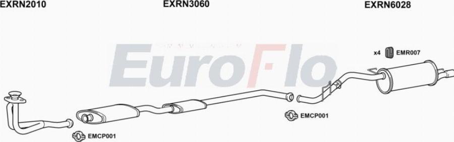 EuroFlo RNCLI18 1004A00 - Система випуску ОГ autocars.com.ua