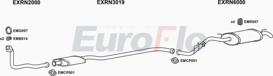 EuroFlo RNCLI19D 1001A00 - Система випуску ОГ autocars.com.ua