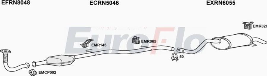 EuroFlo RNCLI19D 1008A00 - Система випуску ОГ autocars.com.ua