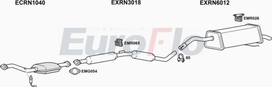 EuroFlo RNCLI20 1004A00 - Система випуску ОГ autocars.com.ua