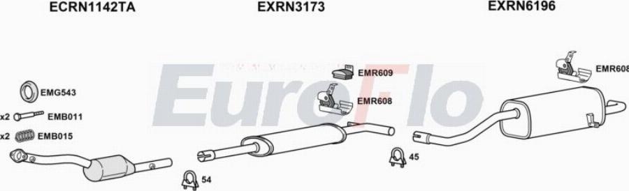 EuroFlo RNCLI20 1015 - Система випуску ОГ autocars.com.ua