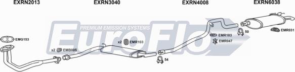 EuroFlo RNESP20 6008B - Система випуску ОГ autocars.com.ua