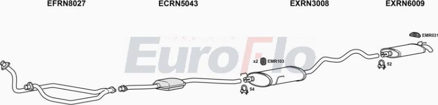 EuroFlo RNESP29 6001A00 - Система випуску ОГ autocars.com.ua