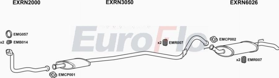 EuroFlo RNEXT19D 7001A00 - Система випуску ОГ autocars.com.ua