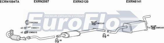 EuroFlo RNGRAM12 1004 - Система випуску ОГ autocars.com.ua