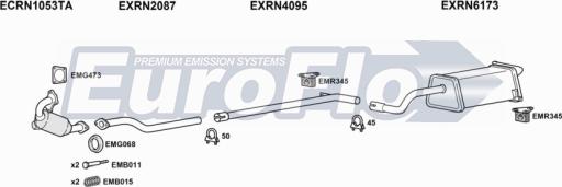EuroFlo RNGRAM15D 1001 - Система випуску ОГ autocars.com.ua