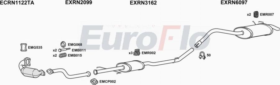 EuroFlo RNKAN15D 6011 - Система випуску ОГ autocars.com.ua