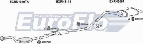 EuroFlo RNKAN19D 6004A - Система випуску ОГ autocars.com.ua